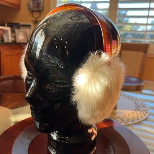 Vintage White Rabbit Fur Earmuffs